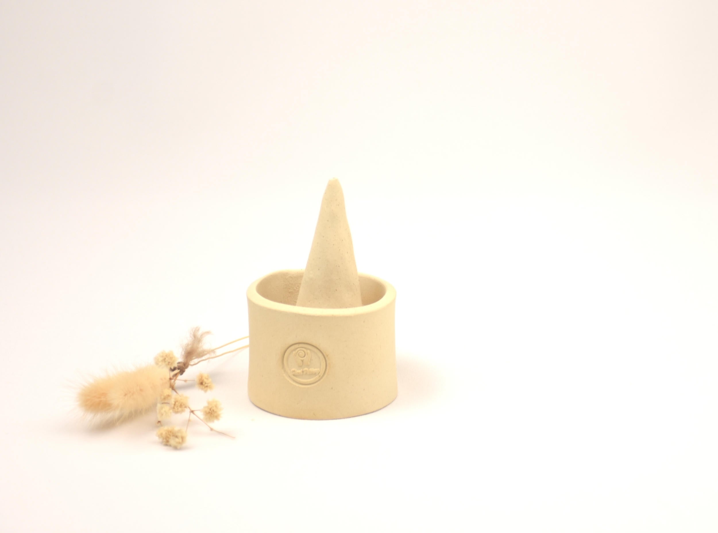 Ceramic Art Collection "The Desert Bloom" | Handmade Beige Tray, Sculptural Object & Vessel