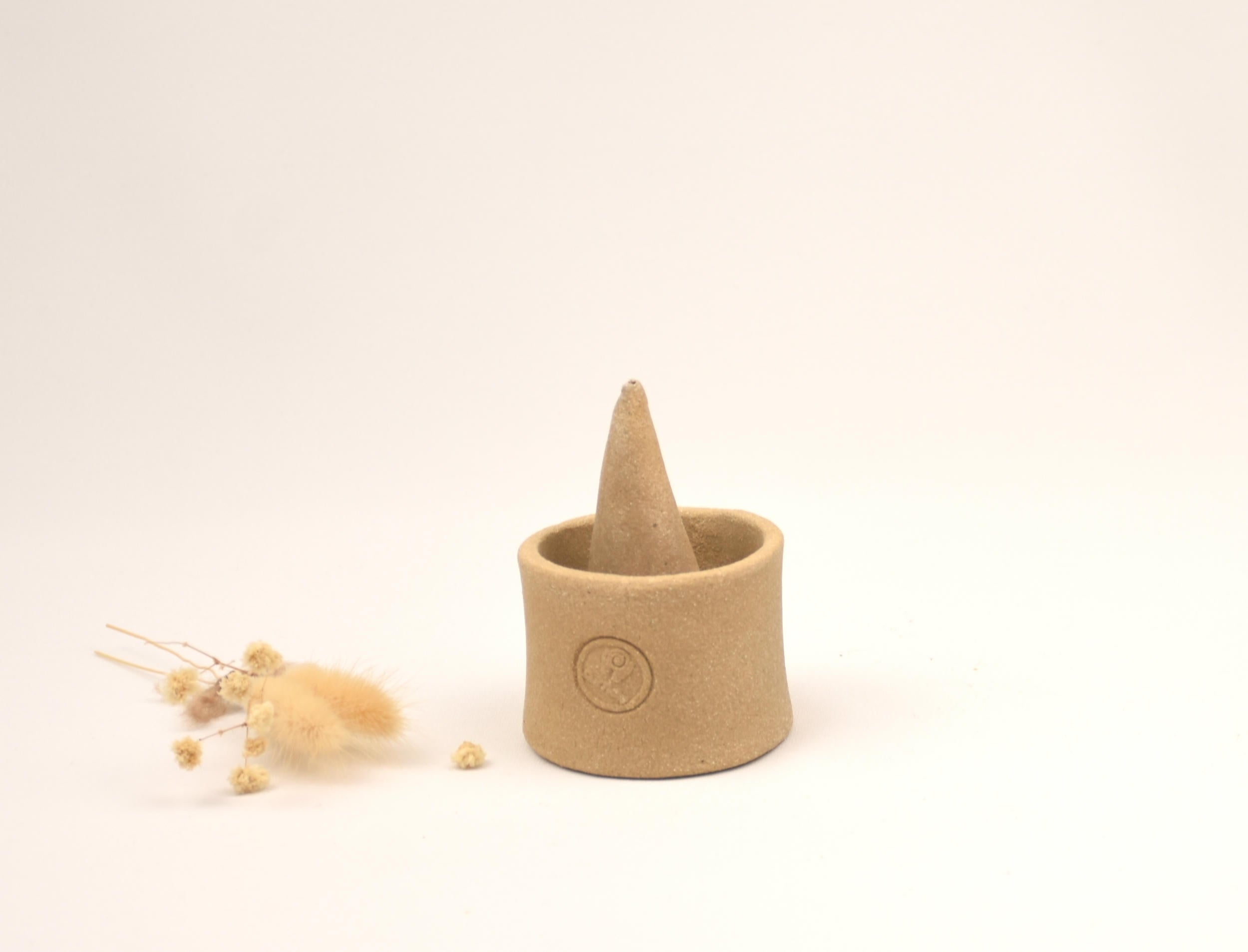 Ceramic Art Collection "The Sinai Oasis" | Handmade Beige Tray, Glazed Vessel & Sculptural Set