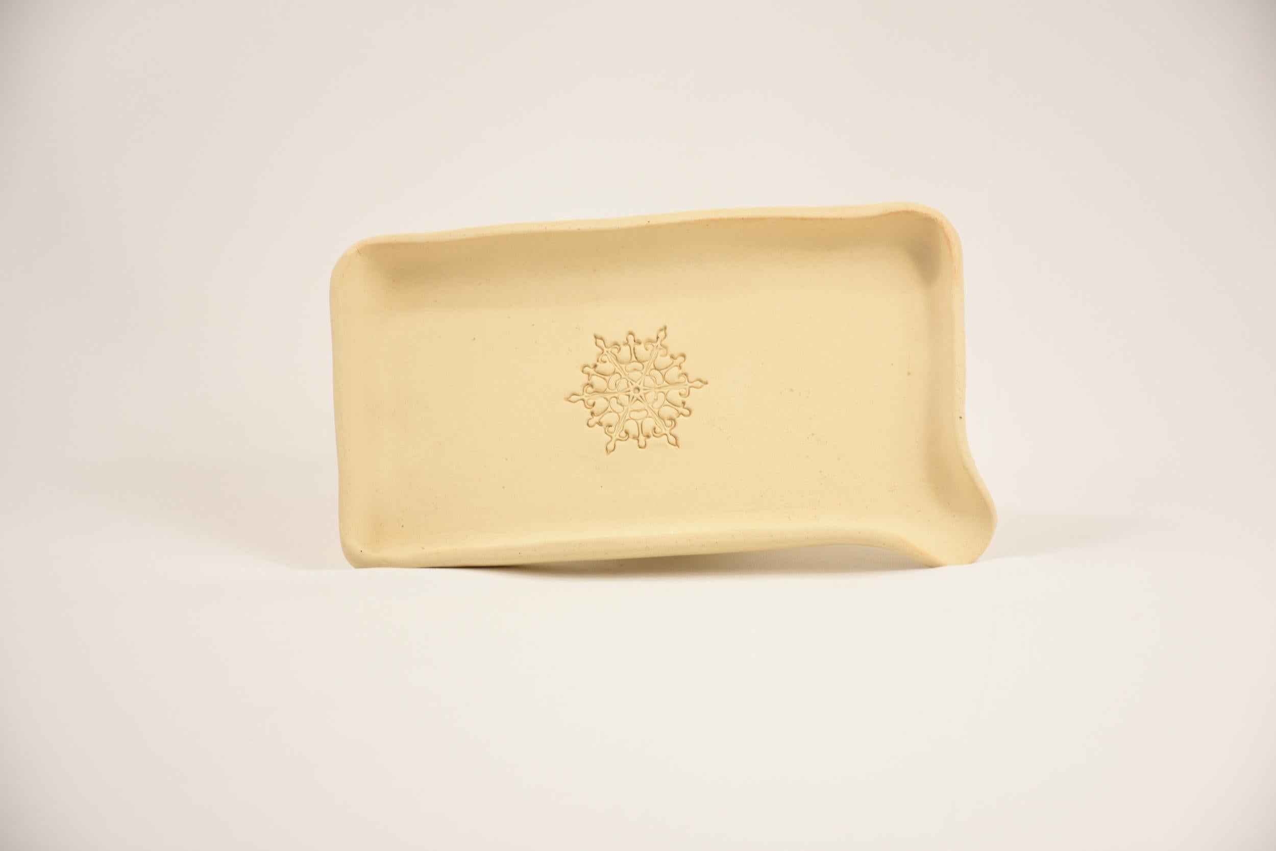 Ceramic Art Collection "Nuweiba Sands" | Handmade Beige Speckled Tray, Sculptural Set & Vessel