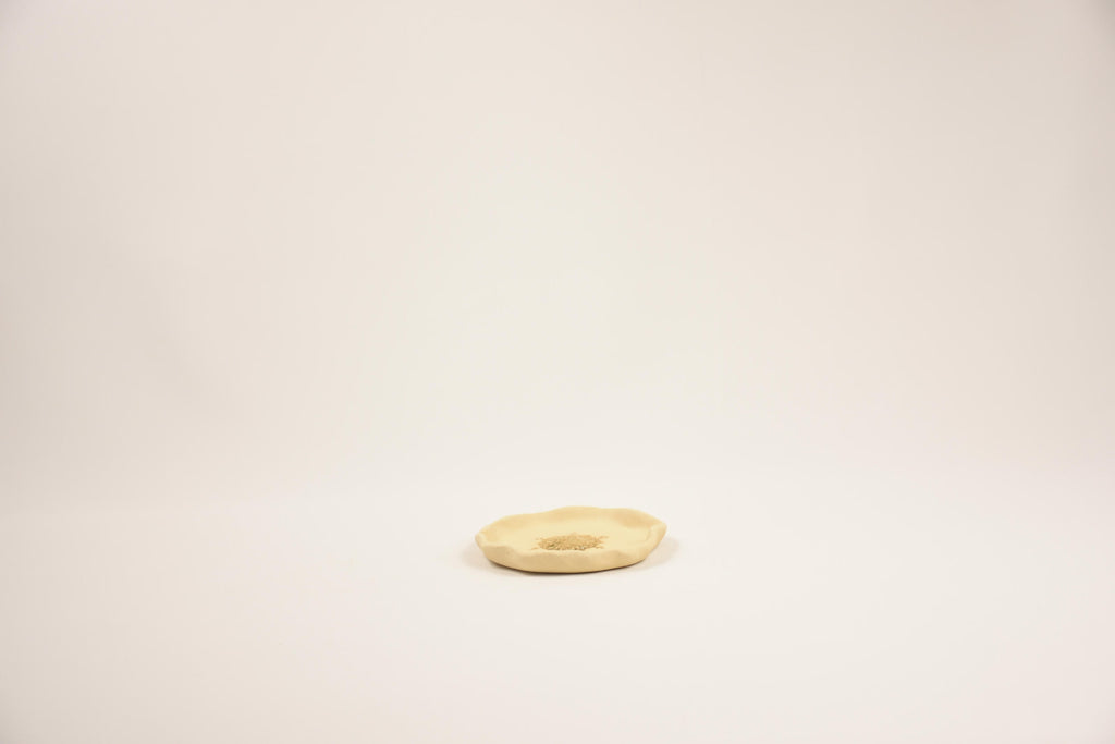 Ceramic Art Collection "Nuweiba Sands" | Handmade Beige Speckled Tray, Sculptural Set & Vessel