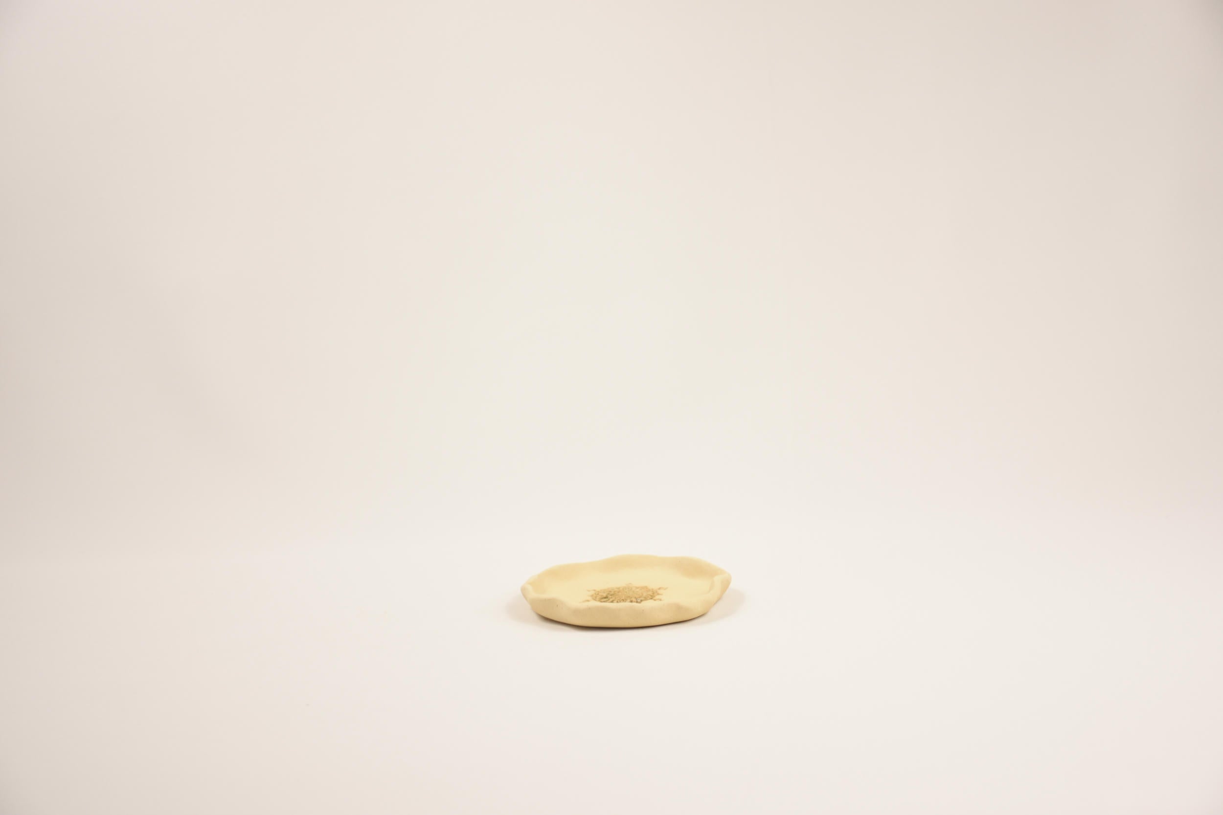Ceramic Art Collection "Nuweiba Sands" | Handmade Beige Speckled Tray, Sculptural Set & Vessel