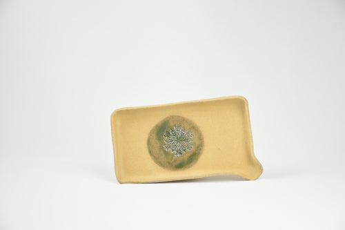 Ceramic Art Collection "The Sinai Oasis" | Handmade Beige Tray, Glazed Vessel & Sculptural Set