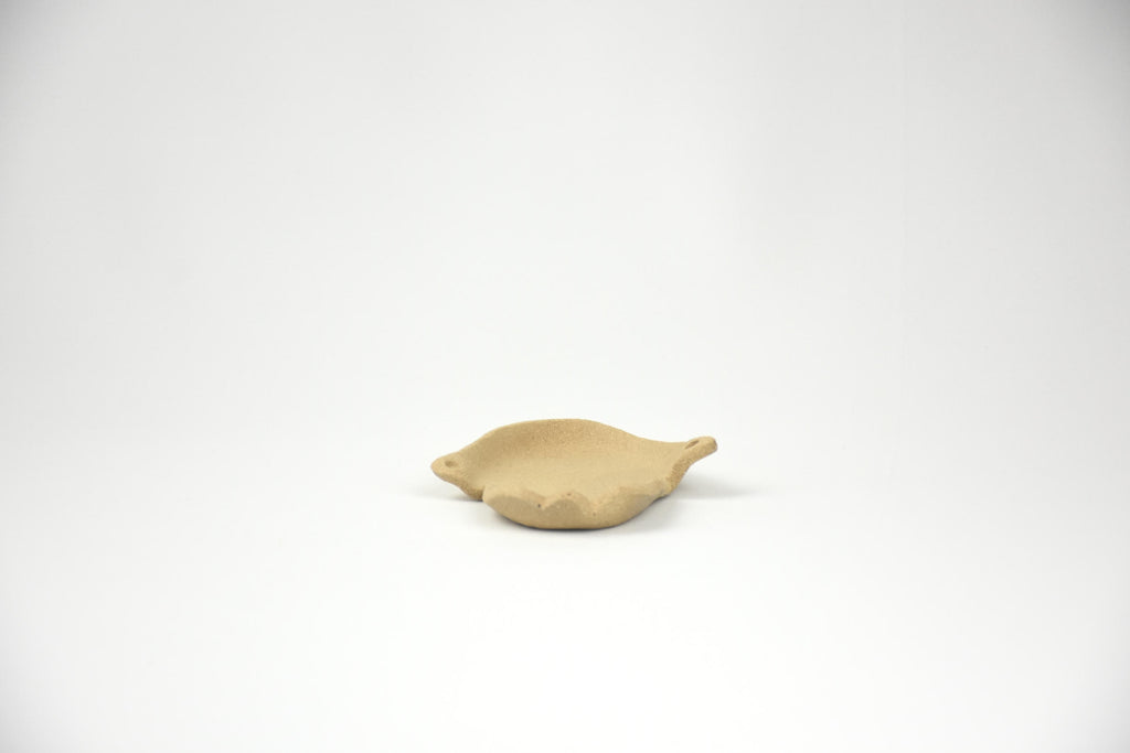Ceramic Art Collection "The Sinai Oasis" | Handmade Beige Tray, Glazed Vessel & Sculptural Set