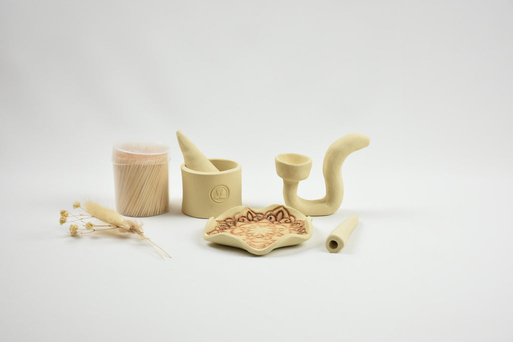Ceramic Art Collection "The Canyon Echo" | Handmade Sculptural Set & Textured Vessel