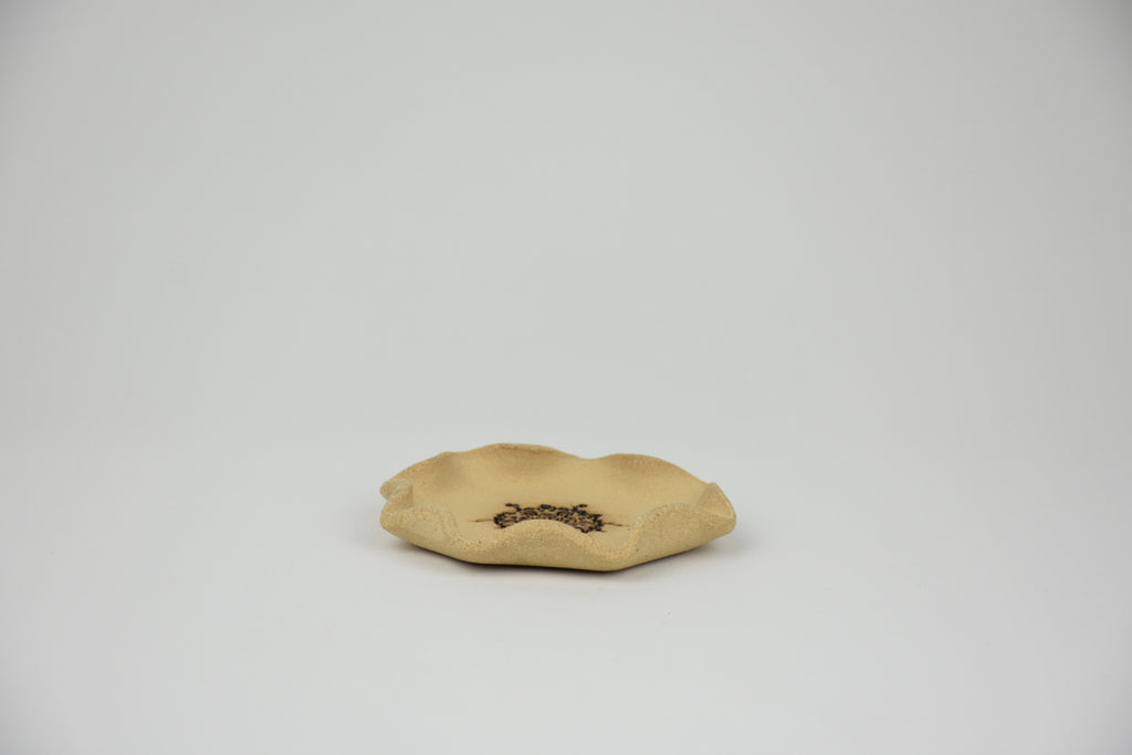 Ceramic Botanicals Set "The Wadi Stone" | Two-Tone Handmade Tray & Curved Kit | Spice Crusher, Storage Pebble & Mandala Spice Dish