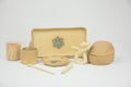 Ceramic Botanicals Set "The Hidden Spring" | Handmade Mixed Clay Tray & Infinity Burner Kit | Herb Crusher, Storage Pebble & Glazed Dish