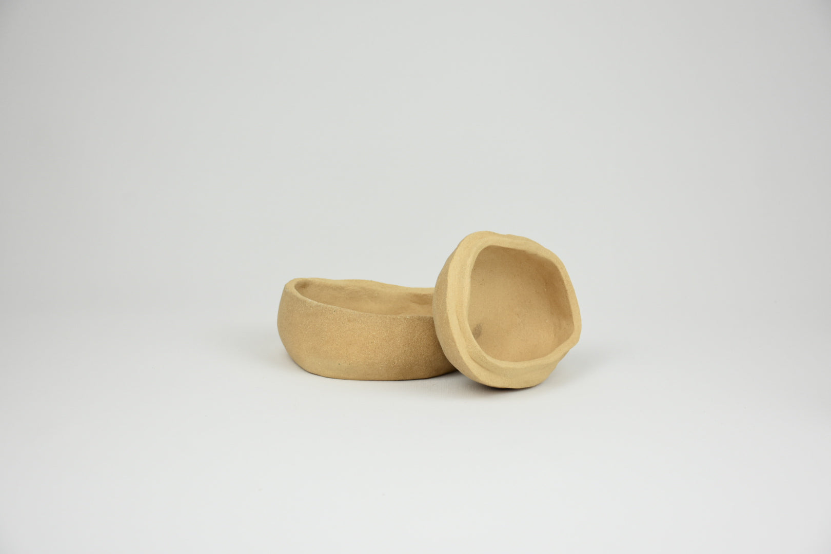 Ceramic Botanicals Set "The Hidden Spring" | Handmade Mixed Clay Tray & Infinity Burner Kit | Herb Crusher, Storage Pebble & Glazed Dish