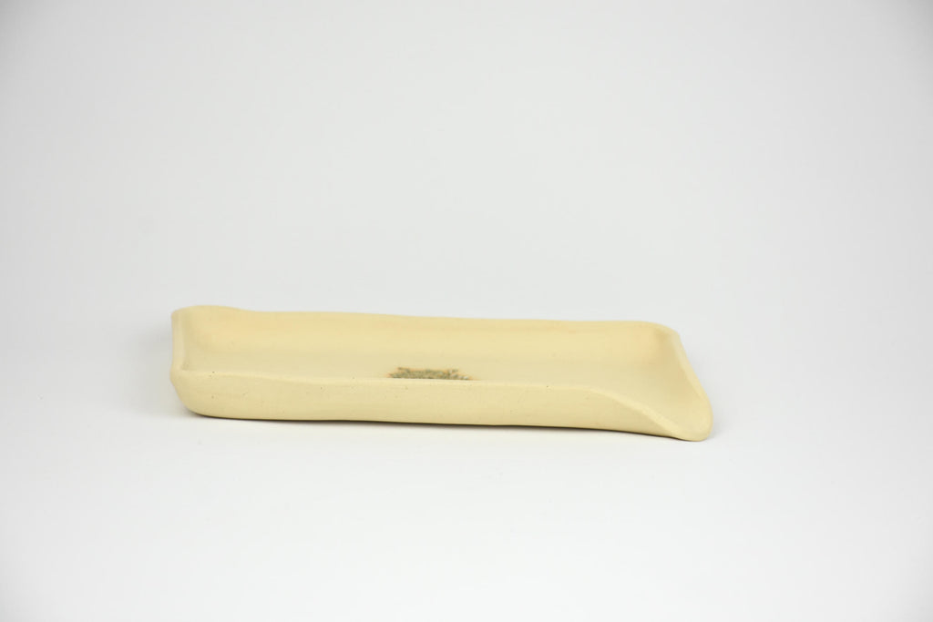 Ceramic Botanicals Set "The Desert Mirage" | Handmade Mixed Clay Tray & Curved Burner Kit | Herb Crusher, Storage Pebble & Glazed Dish