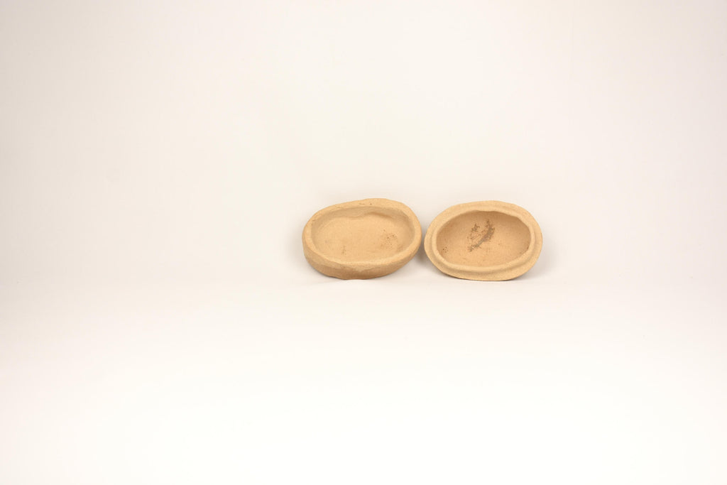 Ceramic Botanicals Set "The Rippled Dune" | Handmade Mixed Clay Tray & Sculptural Burner Kit | Herb Crusher, Storage Pebble & Dish