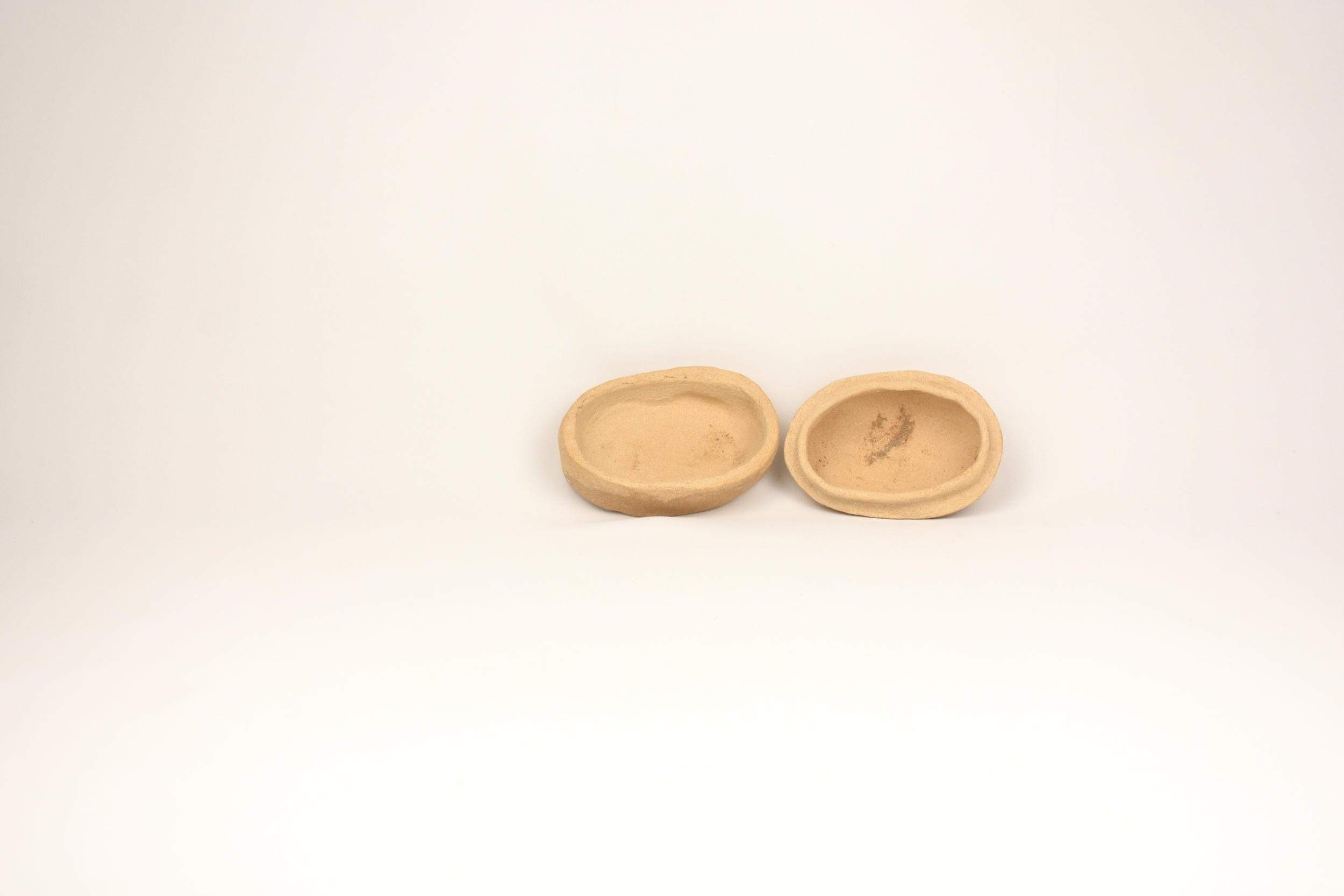 Ceramic Botanicals Set "The Rippled Dune" | Handmade Mixed Clay Tray & Sculptural Burner Kit | Herb Crusher, Storage Pebble & Dish